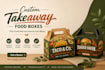 create restaurant packaging pound design coffee cup mockup dieline pouch