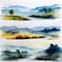 do handrawn watercolor landscape on paper