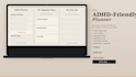 give you adhd friendly digital planner PDF