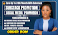 do substack newsletter setup, substack page link promotion to boost subscribers