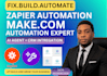 fix zapier automation,make com zapier webhook, ai agent with CRM integration