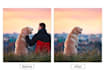 do face retouching and background blur editing