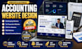 design converting accounting website, bookeeping, mca, tax management website