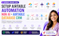 setup airtable automation, n8n ai, airtable database crm, clay com, softr expert