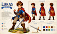 design unique character concept art and turnaround sheet