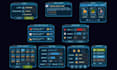 design stylized 2d game UI UX, hud, gui and mobile game interface
