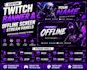 design custom twitch overlay, offline screen and stream panel