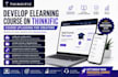 develop elearning course on thinkific website course uploading for creators