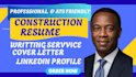 write ats friendly construction, tech, engineering and executive resumes