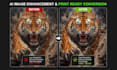 enhance and upscale image to print ready files