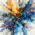 design abstract watercolor wall art
