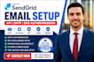 setup sendgrid transactional email API SMTP dns spf dkim dmarc deliverability
