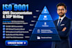create iso 9001 qms documentation, sops and quality manual