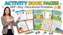 design printable kids cover coloring books activity ebook busy book pages