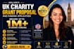 write UK charity grant proposal and funding application