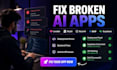 deploy lovable app fix replit web app base44 expert google studio bolt supabase