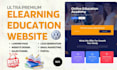 build elearning education website online course  wordpress university website