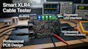 design smart xlr4 cable tester with diagnostic led and firmware control