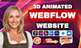 design interactive 3d animated webflow website, figma to webflow, gsap animation