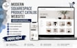 create modern squarespace product catalog website, product catalog design
