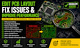 edit pcb layout, fix pcb design issues and improve circuit performance