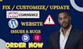 fix wordpress issues develop wordpress woocommerce website fix woocommerce divi