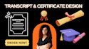 create high school, university college transcripts, certificate, and transcript