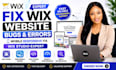 fix wix website issues, wix bugs, wix responsive designs, wix error layout