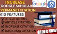 increase  backdated google scholar citations   journals promote article