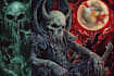 create a horror metal cover illustration with manual drawing