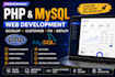 create PHP and mysql website with admin panel