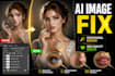 fix ai generated images, recreate logo, and enhance images