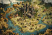 map illustration, map design