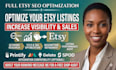 optimise your etsy listings with SEO to increase your shop visibility