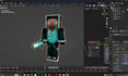 create a custom minecraft skin and professional 3d render