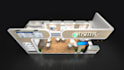 do 3d exhibition stand, 3d trade booth,  stall, virtual booth, 3d kiosk design