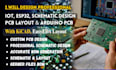 do professional circuit schematic pcb design pcb layout esp32 arduino esp8266