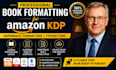 do book formatting for amazon KDP, paperback formatting, typesetting