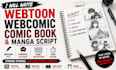 write webtoon, webcomic, comic book and manga script