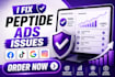 run compliant peptide ads peptide facebook tiktok google ads peptide marketing