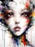 draw a sketchy watercolor portrait
