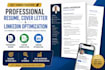 do a professional resume, cover letter and linkdin optimization