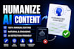 manually humanize ai generated content naturally