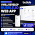 develop bubble io web app, bubble mvp bubble saas as bubble app developer
