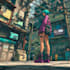 do a cyberpunk anime art