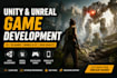 do 2d, 3d mobile game development as unity, unreal engine game developer