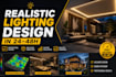 do architectural lighting design, dialux evo and realistic lighting renders