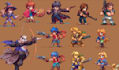 do animated pixel character sprite assest game character