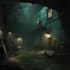 draw a cinematic horror environment concept art for you
