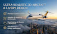 create realistic 3d airplane animation and aircraft rendering